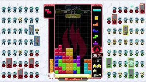 [Tetris 99] team battle #1: intense 1v1 with うた (532 lines cleared)