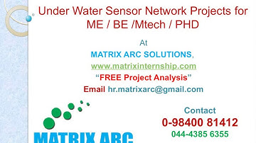 UnderWater Sensor Networks Projects in Chennai | Aqua Sim Projects in Chennai  | Bangalore | Pune |