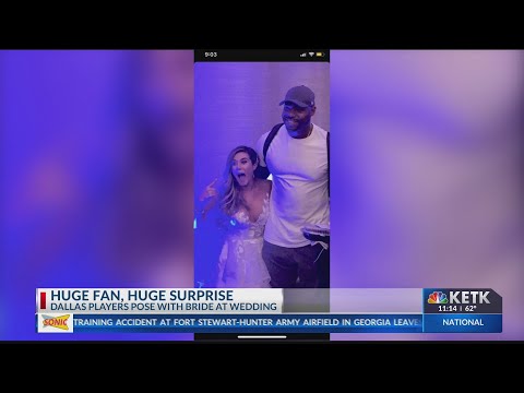 Dallas Cowboys surprise super fan bride at wedding