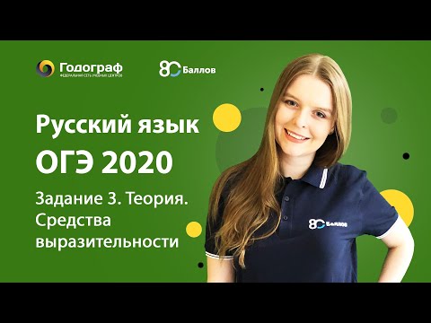 Русский язык ОГЭ 2019. Задание 3. Теория. Средства выразительности