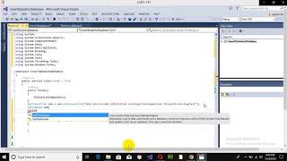 Insert/Save data into data base window form application