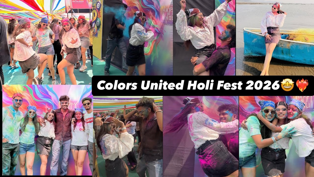 140th Vlog😍|Colors united holi fest | Nachun Nachun Dhudkus Ghatli🤣🔥