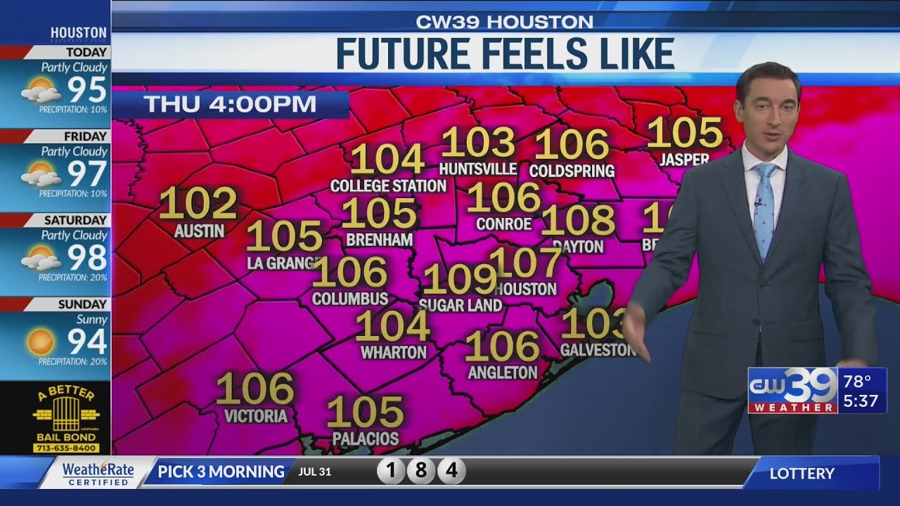 Heat Index could reach 108° August 1 | CW39 HOUSTON - YouTube