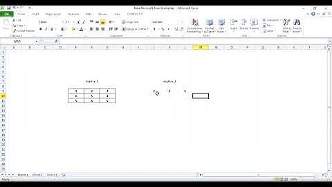 How to do matrix multiplication in Excel