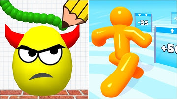 Draw To Smash 🆚 Long Neck Run || Tall Man Run 🆚 Blob Merge 3D / max level games