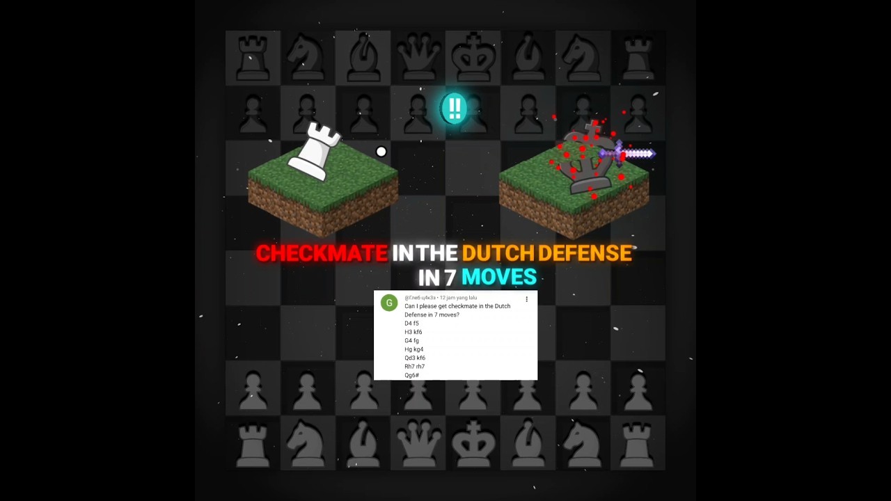 Checkmate in the Dutch Defense in 7 moves‼️‼️💎 #chess #edits