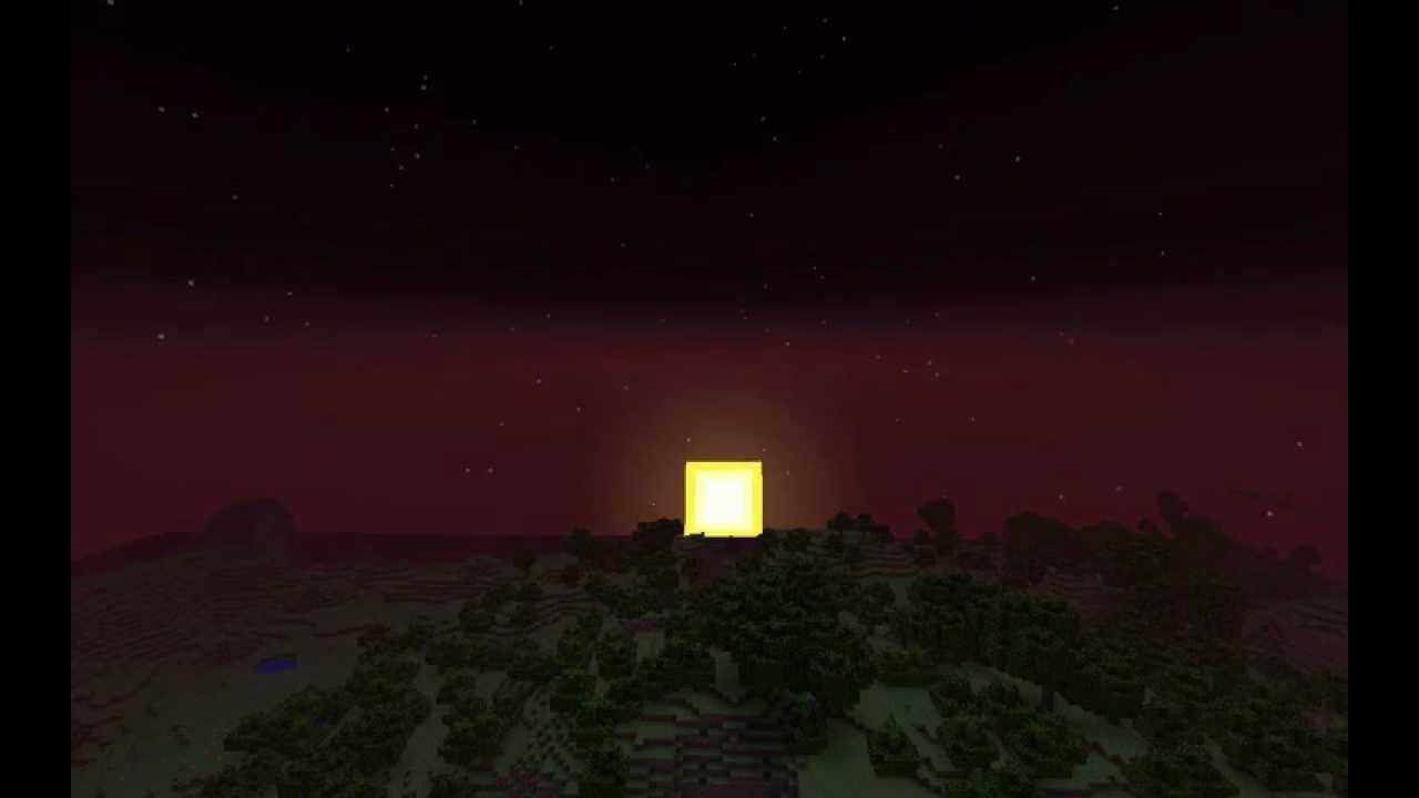 beautiful sunset in Minecraft - YouTube