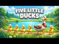 Five Little Ducks Went Out One Day 🦆 | Cute Nursery Rhyme for Kids