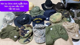 Clip 624( 21-7-2026) Nón mùa đông olive 1967 luue kho, nón bonie Olive vàng ngắn 5cm size 57-58 hiếm