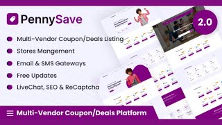 Details PennySave - Multi-Vendor Coupon/Deals Platform || how to make Coupon Deals website | php script free Guide