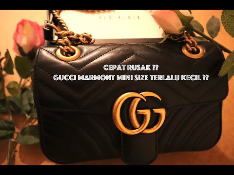HAUL TAS GUCCI GG MARMONT UNBOXING - REVIEW TAS BRANDED CANTIK. 