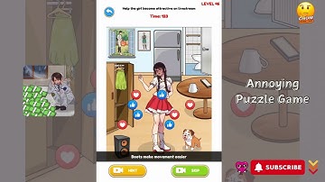 Annoying Puzzle Game - Level 46 - Help the girl become attractive on livestream - Gameplay Solution