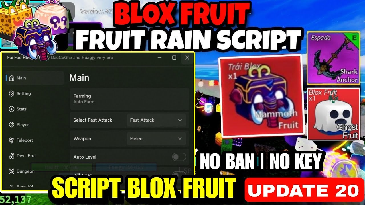 ✓ Bloxfruit Cheats (NO KEY)✓ Flight Farm Fruit Raid Esp Etc
