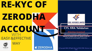 RE-KYC IN Zerodha Account || HOW TO DO RE-KYC IN ZERODHA || RE-KYC IN ZERODHA 2023 || Chart IQ ||
