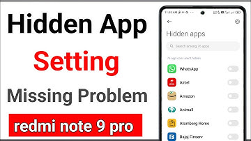 hidden app setting redmi note 9 pro || hidden app setting not showing redmi note 9 pro || app hide