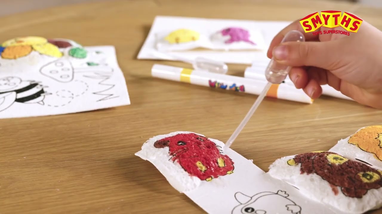 nnOuOnn Magic Puffy Paint, kit de peinture 3D 41 pièces, fournitures artistiques avec 15 éponges et 12 stylos de couleur nnOuOnn Magic Puffy Paint, kit de peinture 3D 41 pièces, fournitures artistiques avec 15 éponges et 12 stylos de couleur