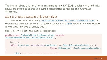Resolving the Template must not be null or empty! Exception with Spring HATEOAS