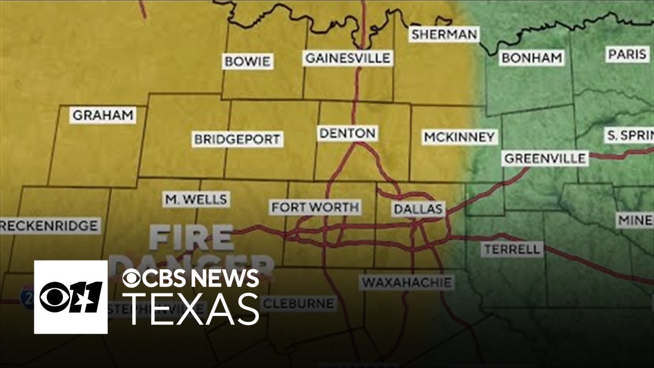 Parts of North Texas under elevated fire threat - YouTube
