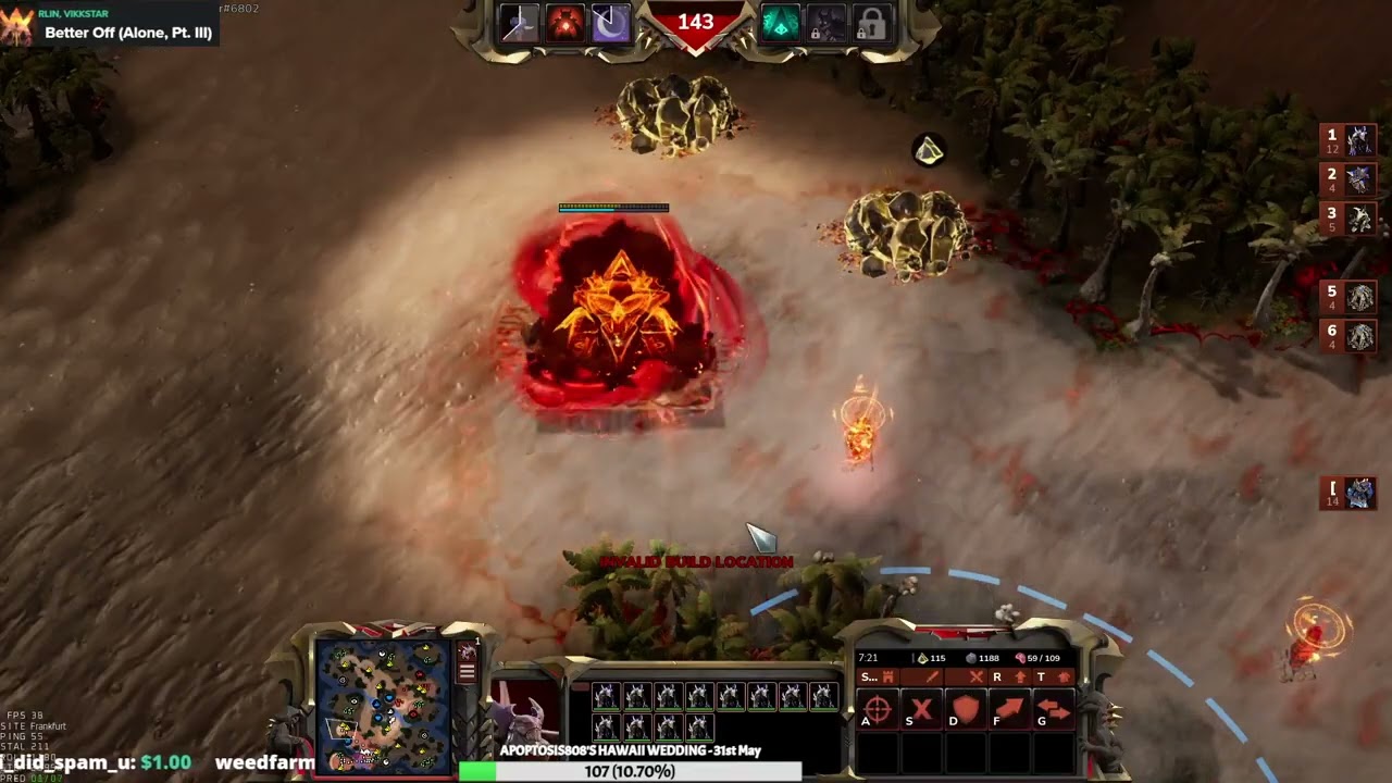 [2.5.25] Stormgate: Grimmy (Infernals) vs (Infernals) 【Map: Isle of Dread】