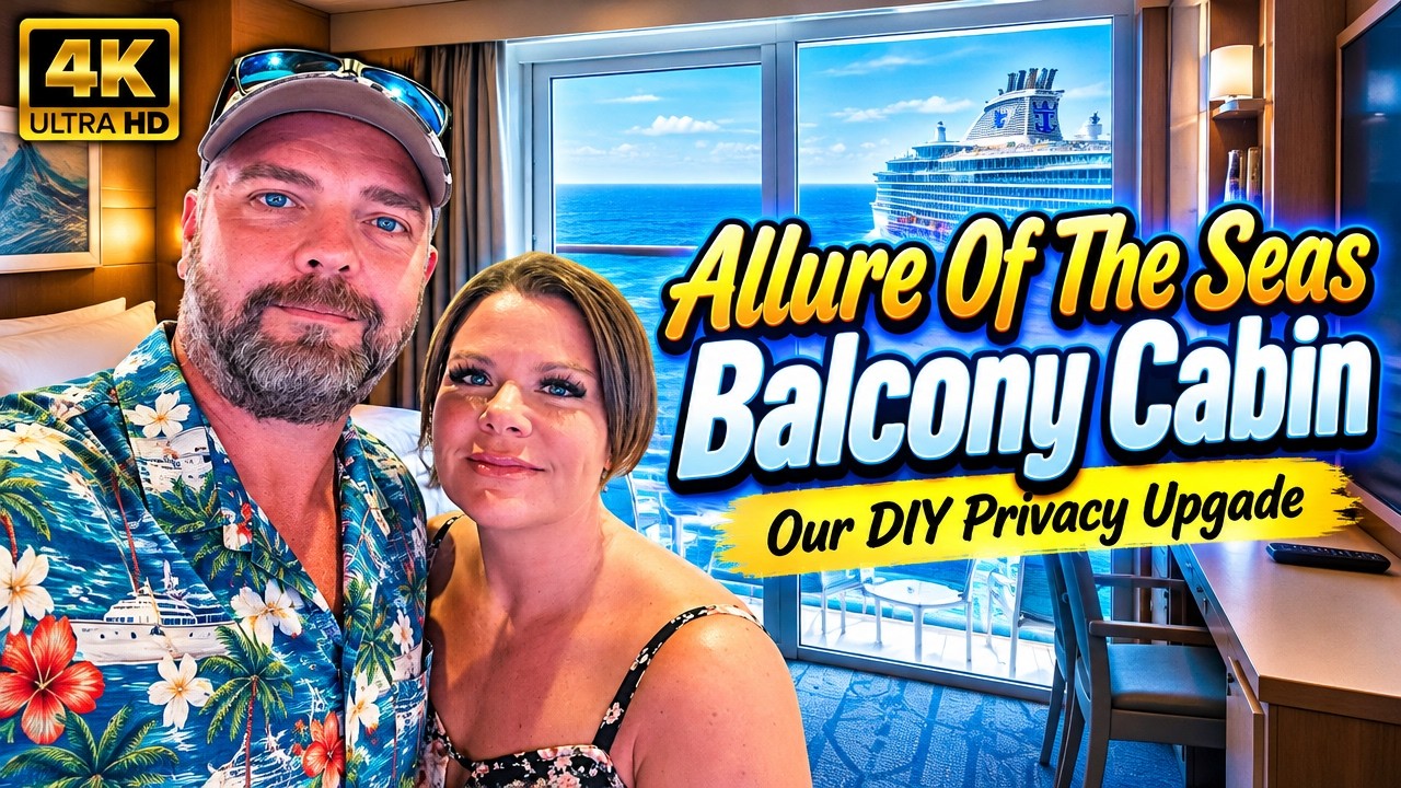 Allure of the Seas Balcony Cabin Review | We Brought Our Own Upgrade 😂 | 4K Ultra HD