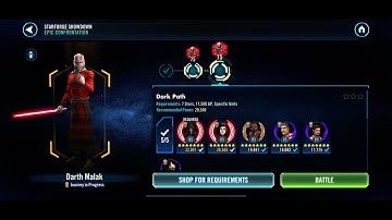 SWGOH - Darth Malak, Dark Path