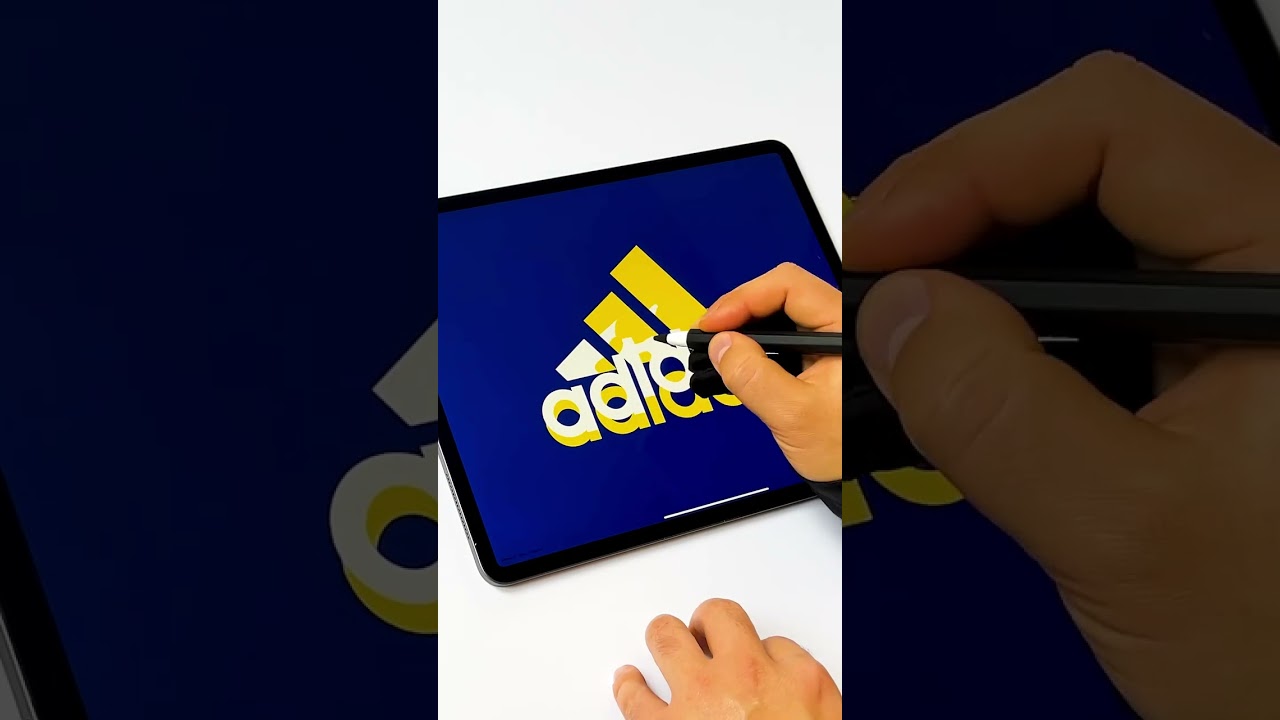 Adidas logo digital art animation video #digitalart #adidas #logodesign #animation|cc: dimaphew
