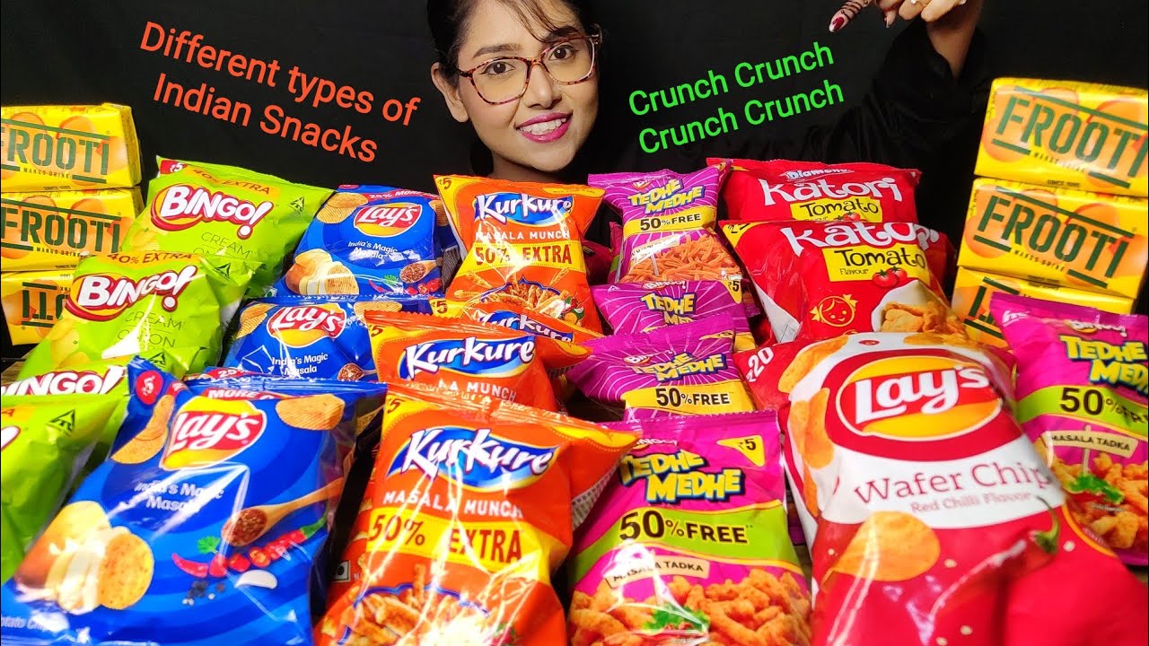 Eating Different types of Indian Snacks | Big Bites | Crunchy Eating Sound | Asmr Eating | Mukbang