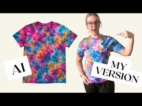 AI-Generated Ice Dye Shirt | Recreating a ChatGPT Color Design