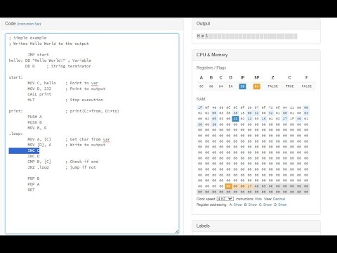 Simple Assembler Simulator Hello World Part A - YouTube