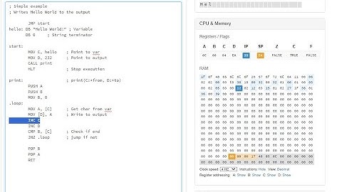 Simple Assembler Simulator Hello World Part A