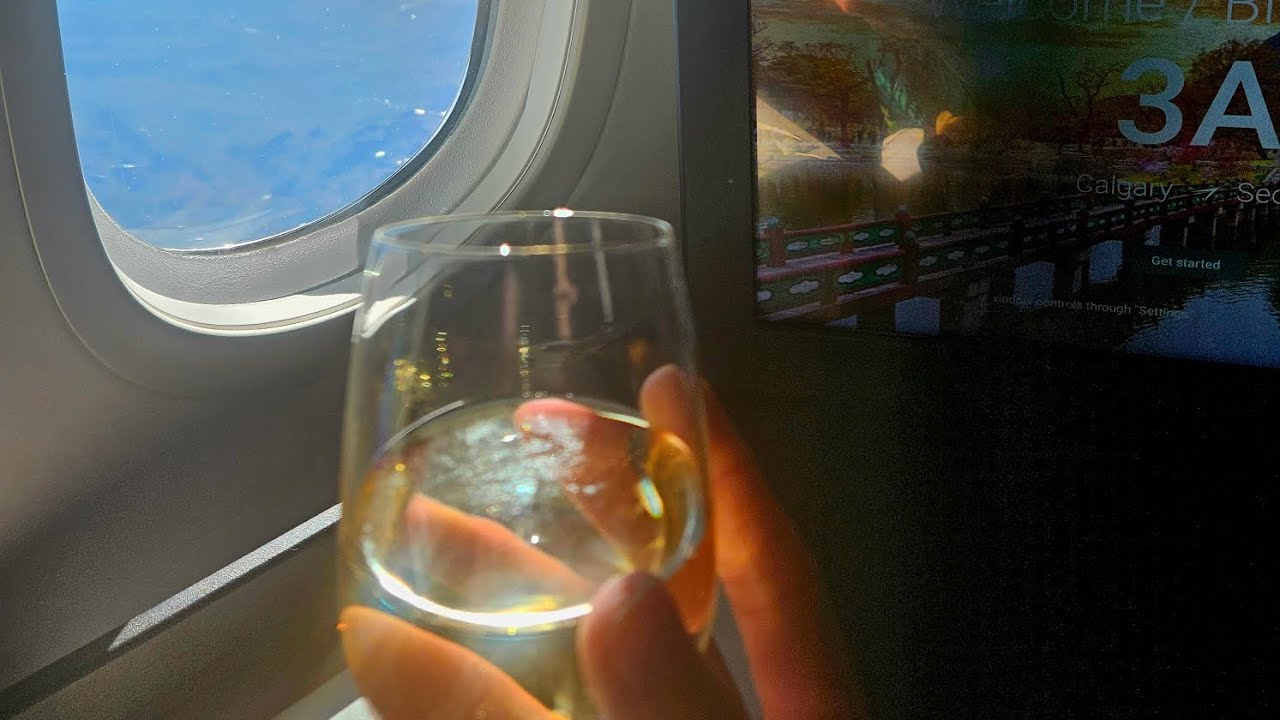 Business Class on WestJet from Calgary to Seoul 