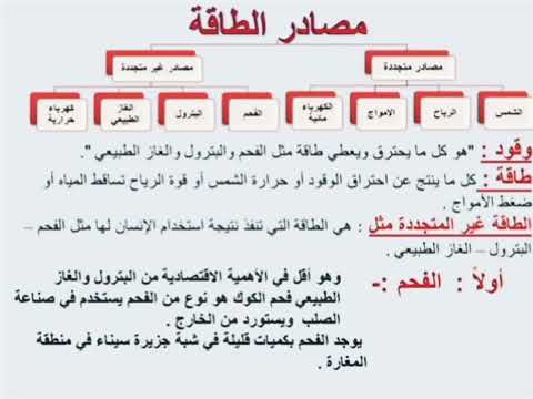 بحث موارد المتجددة وغير متجددة