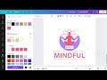 How to make a logo using Canva | How to make a yoga  and meditation logo in Canva