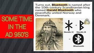 ᚼᛒ: Bluetooth and Your Phone Bluetooth: Where Does The Name Come From -#onepicturemillionwords #deep
