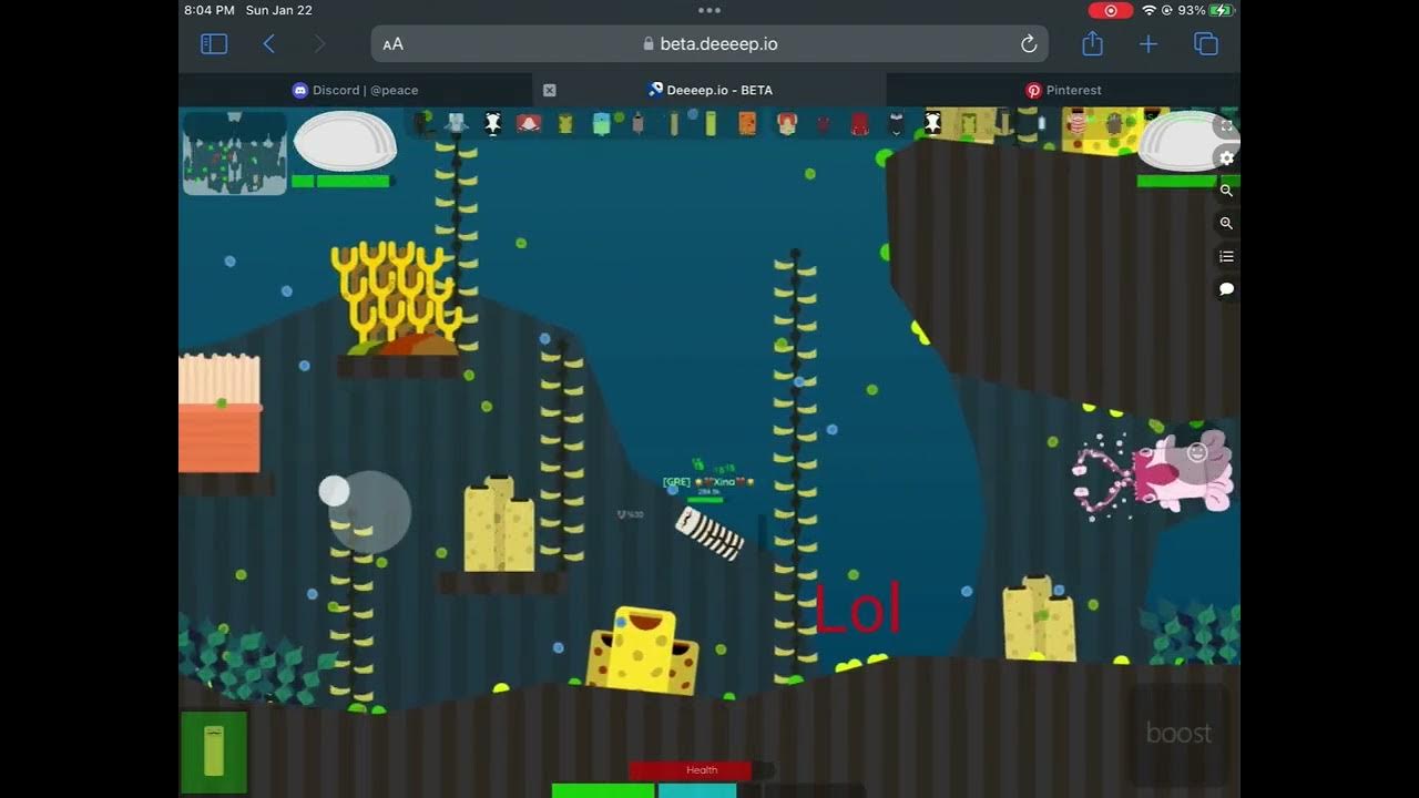 Xina play as Moray Eel! Deeeep.io YouTube