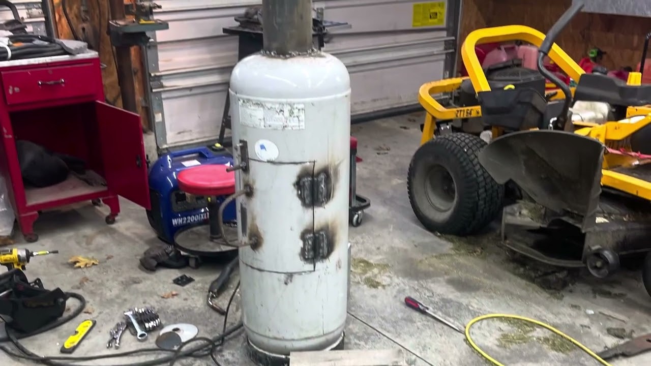 DIY Waste oil burner from old propane tank