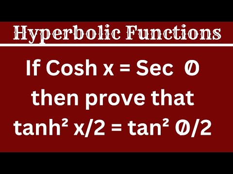 If Cosh x