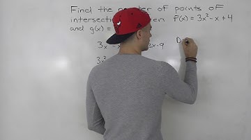 MCR3U - Find Number of Intersections between Line and Quadratic - Grade 11 Functions