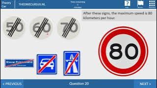 Dutch theory for the car  - Use of the road - Speed - Parking