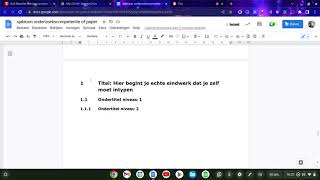 Automatische Inhoudsopgave In Google Documenten