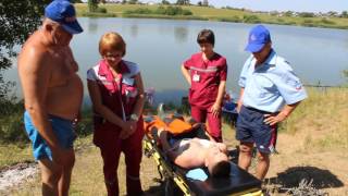Учения по спасению утопающих на воде Учения по спасению утопающих на воде