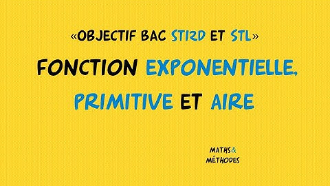 Objectif Bac STI2D et STL fonction exponentielle, primitive et aire