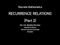 Recurrence Relation Part 2