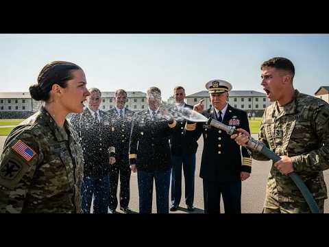 The Soldier Sprayed Down the Wrong Rookie — Not Knowing She Was the Base’s New Admiral