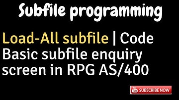 IBM i, AS400 Tutorial, iSeries, System i - Load All subfile | Code subfile enquiry screen in RPG
