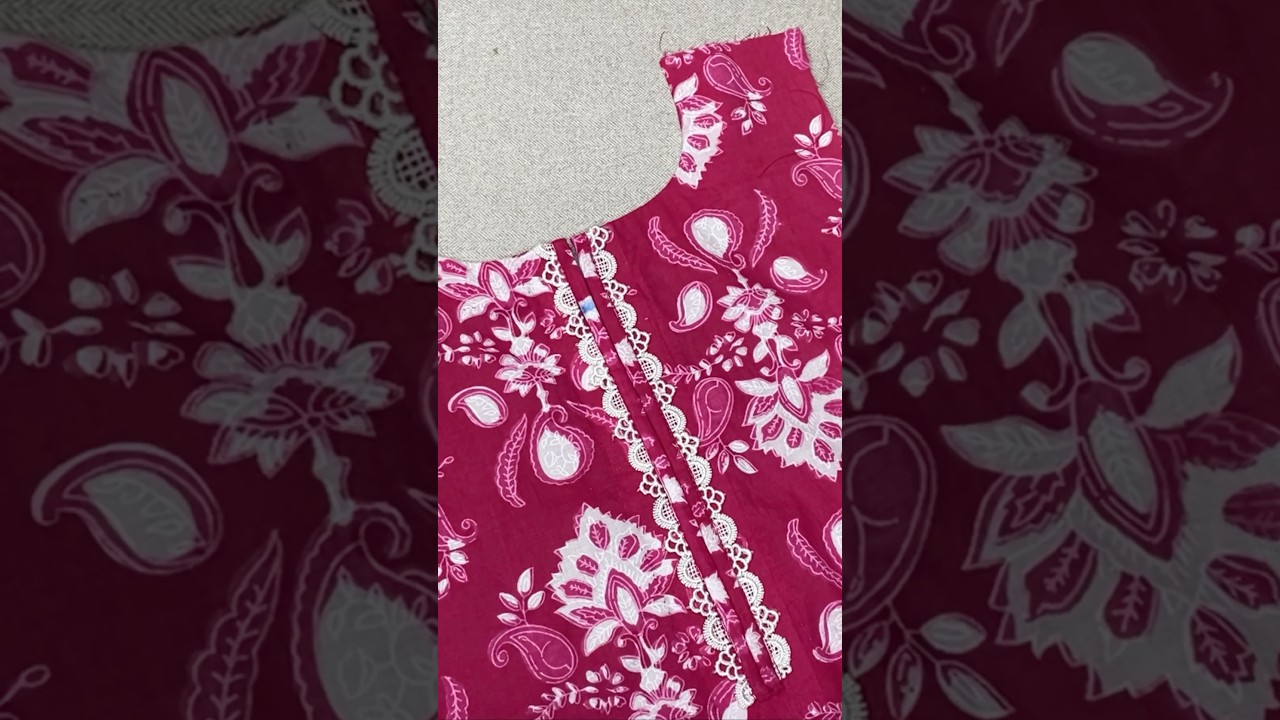 Boot piping neck design with lace design 