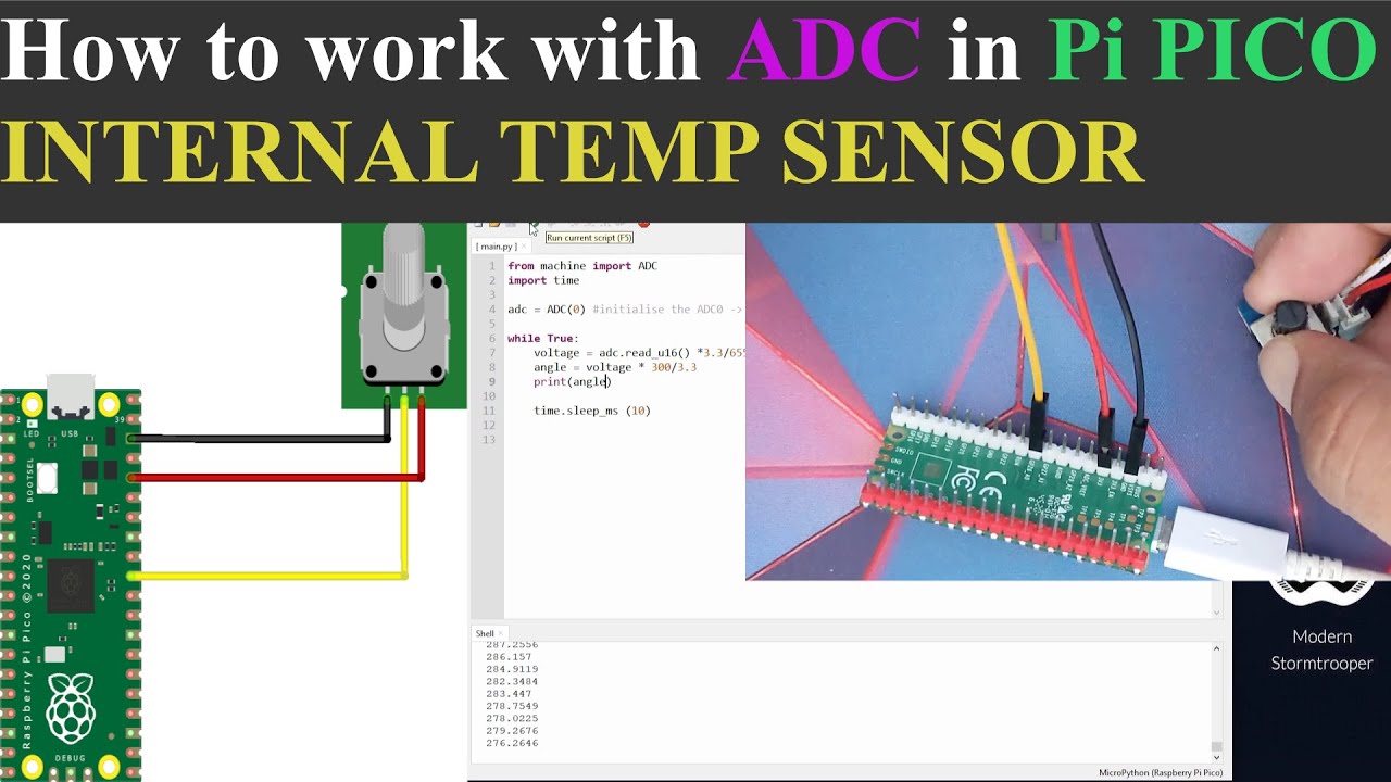 ADC and Internal Temp Sensor in PI PICO || MicroPython
