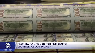 Florida ranks 3rd for residents worried about money