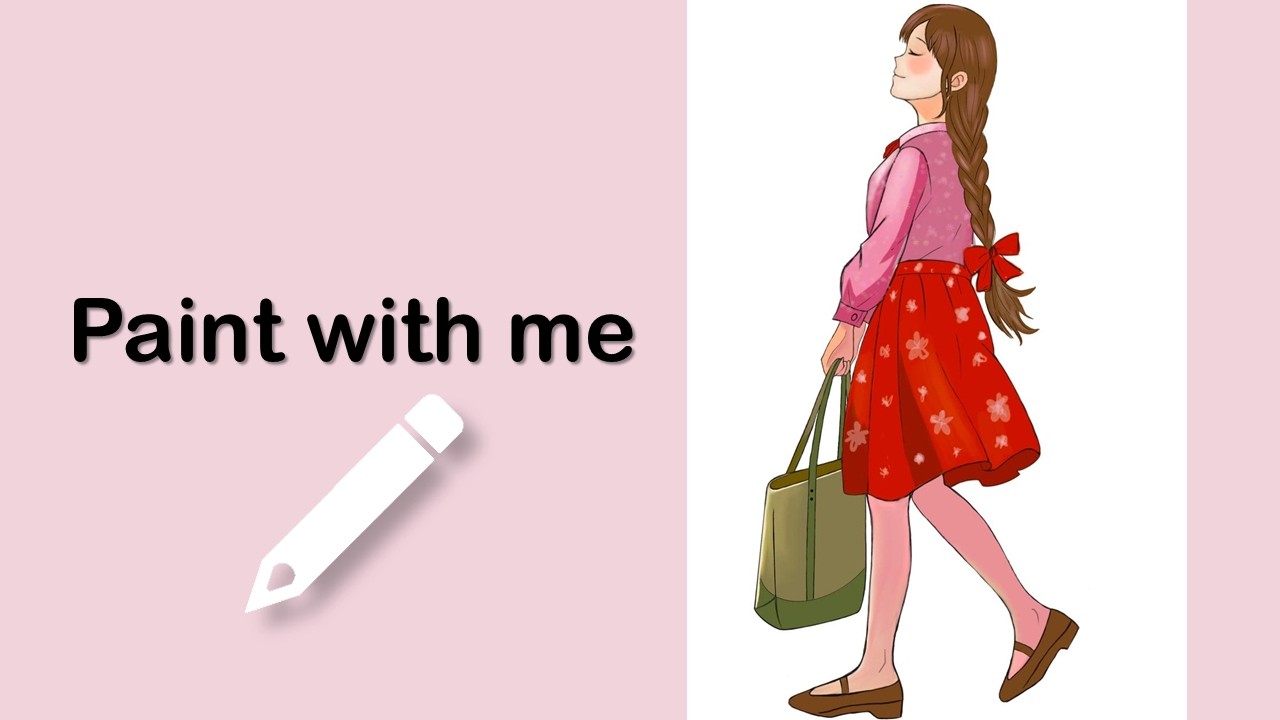 Anime Girl Painting Timelapse in Procreate