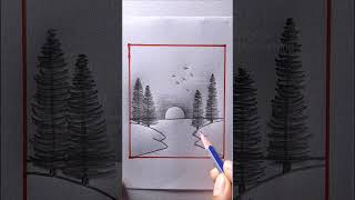 Easy Pencil Landscape Drawing Step by Step | Simple Nature Scenery Drawing Easy Pencil Landscape Drawing Step by Step | Simple Nature Scenery Drawing